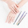 Cuticle Pusher Acetone/Gel/Nail Polish Remover Stainless Steel Professional 3pcs Set Cuticle Scraper Fingernails & Toenails Clean Manicure Tools Cuticle Care for Women&Girl,opove CP-3 (Rainbow Color)