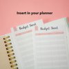 Set of 60 Spending Tracker A6 Budget Sheets I Expense Tracker for Budget Planner Binder - Use with Budget Tracker, A6 Cash Envelopes, A6 Planner - Size 3.2 x 6.6 Inches - A6 Budget Binder Inserts