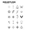 INKARTLINK Tattoo Tech, 2 Sheets Medium Semi Permanent Tattoo, Adult Art Design Temporary Tattoos, Lasts 1-2 Weeks, Waterproof, Realistic Look, No Adhesive, No Reflection (Woman's Finger Flowers)