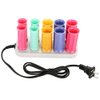 Ymiko Hot Rollers, Instant Heat Compact Hot Rollers for Medium Hair, Professional Electric Heated Roller Curling Roll Hair Tube, Hair Styling Tool, Includes 10 Piece Rollers and 5 Clips, Multicolor