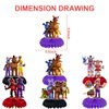 6Pcs Five Nights Party supplies set Five Nights Honeycomb Centerpieces Double Sided Table Topper card