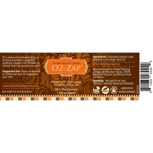 Global Healing Center Skin Therapy-Organic Ozonated Extra Virgin Olive Oil Salve for All Skin Care Routines-Cold-Pressed Face & Body Moisturizer To Hydrate and Soothe Dry Skin to Soft & Smooth-1.5 Oz