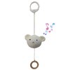 BBYP Baby Hanging Musical Box Toys, Soothing Musical Pulldown Toy with Wooden Teether, Crochet Musical Bear Head Toys for Newborn Infant Baby Toys for 0, 3, 6, 9, 12 Months