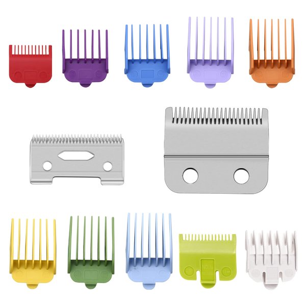 Barber Clippers Blade Replacement with 10pcs Clipper Guards Compatible with Wahl Magic Clip Senior Clippers Cordless Professional 5 Star Series