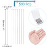 UNICRAFTALE 500pcs Stainless Steel Head Pins, 50mm Long Flat Head pins, Eye pins Findings Earring Pins for Jewelry Making DIY Craft with Storage Container 0.7mm Thick, Head 1.5mm
