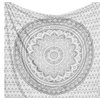 Popular Handicrafts Tapestry Wall Hanging Hippie Ombre Mandala Bohemian Hippy Metallic Shine Intricate Indian Tapestries Bedspread 54 x 82 Inches (140cm x 210cm) Silver