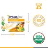 Tipson Organic Turmeric Variety Sampler - 6 Flavors (60 Tea Bags), Herbal Tea Infusions - USDA Organic, Non GMO, and Gluten Free