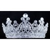 Vintage Full Crown Clear Austrian Crystal Rhinestone Tiara Pageant Prom T12159 Silver