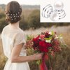 60 PCS 3 Shapes Gems Rhinestone Twister Hair Studs Set Diamond Spiral Pearl Flower Jewels Hair Pins Sticks for Wedding, Bridal, Prom, Party and Special Occasion (Diamond&Pearl&Flower)