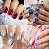 168 Pieces 12 Sheets Full Wrap Nail Polish Stickers Self Adhesive Glitter Gradient Marble Color Nail Decal Strips with Glass Nail File for Women Girls DIY Nail Craft (Lovely Style)