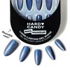Hard Candy Press On Nails, Reusable with Gel Shine Finish, Dragon Eye, Blue Cat’s Eye Effect, Long Almond Nails with Nail Glue and Travel Case