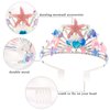 Canitor Mermaid Crown Tiara for Girls Mermaid Headband for Women Mermaid Tail Party Favors Birthday Gifts Decorations Halloween Costumes Outfit Hair Accessories