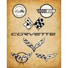Original Corvette Patent Art Prints - Set of Four Photos (8x10) Unframed - Makes a Great Man Cave Decor and Gift Under $20 for Corvette Owners and Car Enthusiasts