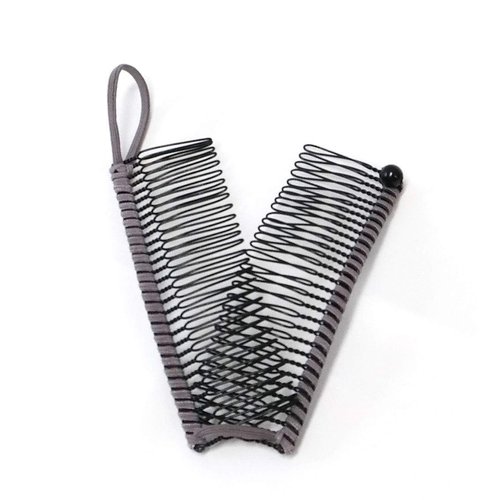 GETAGOTA Adjustable Banana Hair Clip Comb Clips for Women Stretch Ponytail Holder Accessory Double Combs Thick Curly Hair Grip Styling Maker Tool Clip Classic Clincher for Girls and Womens (brown)