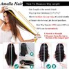 Amella Hair Brazilian Body Wave Wigs With Bangs Virgin Brazilian None Lace Front Wigs Human Hair Wigs 150% Density Glueless Machine Made Wigs For Black Women(26inch, Body wave)