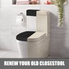 Stretch Velvet Toilet Lid Cover and Toilet Tank Lid Cover, Bathroom Super Soft Toilet Lid Cover Set Luxury Velvet Plush, with Elastic Bottom, Machine Wash, Black