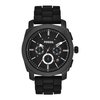 Fossil Men's Machine Quartz Stainless Steel and Silicone Chronograph Watch, Color: Black (Model: FS4487)