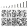 HELIFOUNER 380 Pieces M4 x 5mm /6mm /8mm /10mm /12mm /16mm /20mm, Phillips Pan Head Machine Screws, Metric Screws Bolts Washers Nuts Kit, 304 Stainless Steel