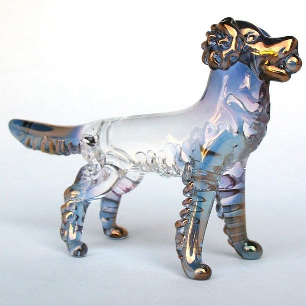 Golden Retriever Figurine of Hand Blown Glass