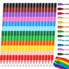 216 Counts Small Colorful Rainbow Stackable Crayons,Mini Crayon Bulk,Twistable Crayons for Kids,12 in 1 Stackable Crayons,Party Favors for Birthday Gifts,Goodie Bag Stuffers,Classroom Rewards(18PCS)