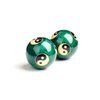JapanBargain 3298, Chinese Baoding Balls Hand Exercise Therapy Balls Stress Reliefe Balls, Taichi Pattern, Green Color