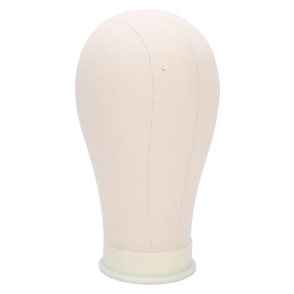 Fuerdich 22 Inch Canvas Block Wig Head, Display Styling Manikin Head with Mount Hole for Wigs, Mannequin Head for Wig Making Display