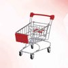 ibasenice Mini Supermarket Handcart, Shopping Trolley Toy Storage Container Toys Mini Carts Red Shopping Cart