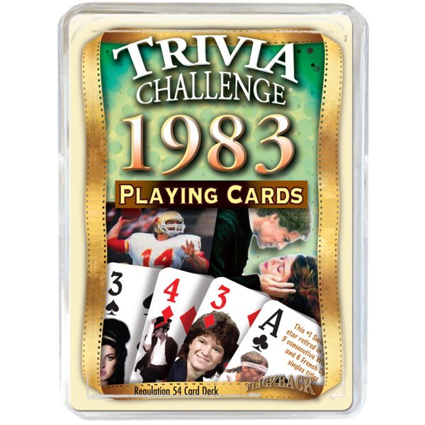 Flickback 1983 Trivia Playing Cards Birthday or Anniversary