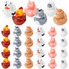 DEEKIN 24 Pcs Farm Rubber Ducks 2 Inch Farm Ducks Animal Ducks Cow Sheep Horse Pig Chicken Donkey Party Favors for Farm Birthday Party Gift
