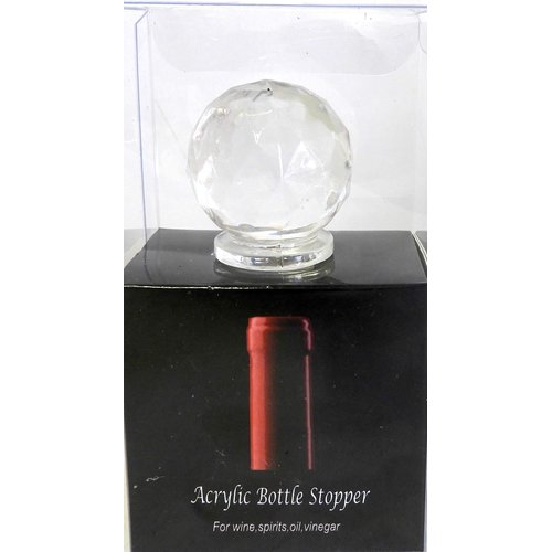 Acrylic Wine Bottle Stopper Crystal Clear with Airtight Silicone Seal Wine Preserver Saver Gift Packaging