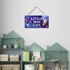 YuplaN Outer Space Little Man Cave Wooden Plaque Boys Spaceman Bedroom Decor Hanging Sign Wall Door Nursery Accessories 5 X 10 Inches