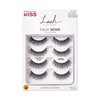 KISS Lash Couture False Eyelashes, 'Little Black Dress', 12 mm, Includes 4 Pairs Of Lashes, Contact Lens Friendly, Easy to Apply, Reusable Strip Lashes