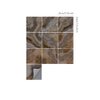 funlife 50Pcs Peel and Stick Kitchen Backsplash, Self-Adhesive Waterproof Tile Stickers, Retro Wall Decals for Home Bathroom Laundry Room Decor, 5.9"x5.9" Brown Marble