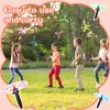 kymqlyw 36 Pcs Flying Saucer Flying Disc Toy Helicopter Toy Disco Flyers Include 12 String Launchers and 24 Flying Saucer Flying Disc Launcher Flying Toys Little Teens Outdoor Activity Birthday Favors