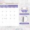 Calendar 2024-25 - Wall Calendar Runs from January 2024 - June 2025, 18 Months 2024-2025 Calendar with Thick Paper for Planning and Organizing for Home or Office, 8.5 x 11 Inches, Purple