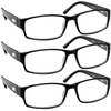 TruVision Readers Reading Glasses - 9504H - 3 Pack - Black - 3.00