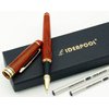 IDEAPOOL Genuine Rosewood Ballpoint Pen Writing Set - Extra 2 Black Ink Refills - Fancy Nice Gift Wooden Pen Set for Signature Executive Business Journaling