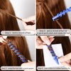 100 Pieces Spiral Hair Perm Rod Plastic Long Barber Hairdressing Styling Curling Perm Rod Rollers Salon Tools for Women Girls