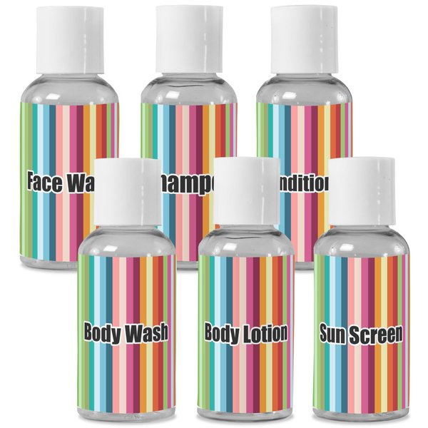 YouCustomizeIt Personalized Retro Vertical Stripes Travel Bottles
