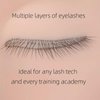 HURRISE Makeup Mannequin Head with 3 Layer Lashes,Soft Silicone Training Mannequin Face Practice Make Up Eyelash Extensions, and Wide Use Lash Extension Practice (White Skin)