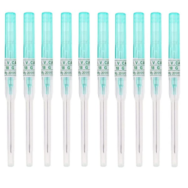 SUMPIGGER Catheter Piercing Needles 10Pcs 18 Gauge Ear Nose Piercing Needles IV Catheter Needles for Piercing Cleaned Body Tattoo Tools Piercing Kit Piercing Supplies
