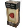 Puzzle Box Enigma Heart Secret - Money and Gift Card Holder in a Wooden Magic Trick Lock with Hidden Compartment Piggy Bank Brain Teaser Game