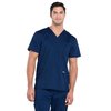 Cherokee V- Neck Men's Scrubs Top with Pockets WW670, M, Navy