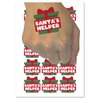 Santa's Helper Christmas Parent Gift Temporary Tattoo Water Resistant Fake Body Art Set Collection - 54 1" Tattoos (1 Sheet)