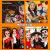 Partywind 100 Styles Luminous Day of the Dead Tattoos for Kids, Glow Halloween Day of the Dead Decorations Party Supplies Favors, Halloween Day of the Dead Costume Makeup