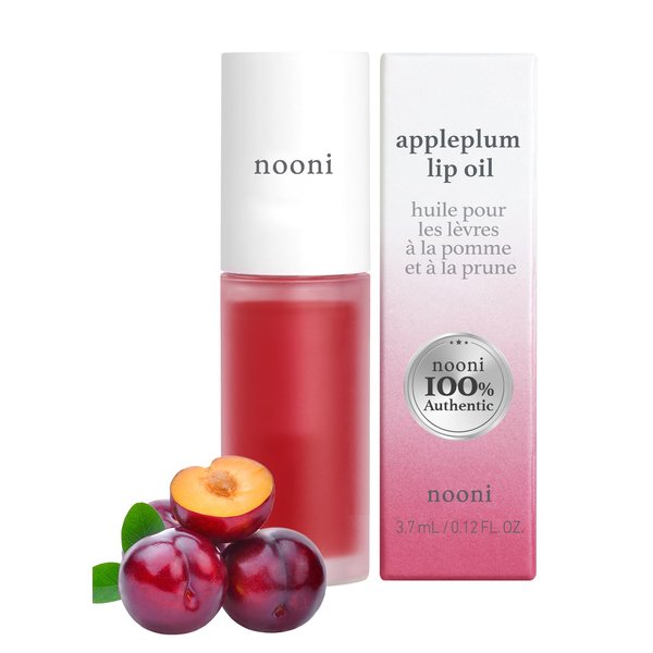 NOONI Korean Lip Oil - Appleplum | Lip Stain, Gift, Long-Lasting, Moisturizing, Plumping, Revitalizing for Dry Lips, Waterproof, No Peel Off, Korean Lip Tint, Red Tinted Lips, 0.12 Fl Oz