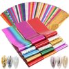 50 Sheets Holographic Nail Foil Transfer Stickers Paper, Mwoot Nail Art Sticker Tips Wraps Transfer Foil, Starry Sky Shining DIY Nail Foil Transfer for Gel Nails Tips Decorations