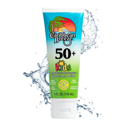 Reef Friendly Kids Sunscreen Lotion SPF 50, Mango Lime Scent Body Sunscreen Lotion, Rich in Anti Oxidants, Water Resistant Up to 80 Minutes, Broad Spectrum Body Lotion with Sunscreen, 4 oz (120 ml)