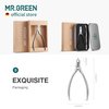 MR.GREEN Cuticle Nippers Innovate Cuticle Scissors Built-in Spring Clippers Trimmer Dead Skin Remover Manicure Beauty Tool (Cuticle Nipper+Manicure Pusher)