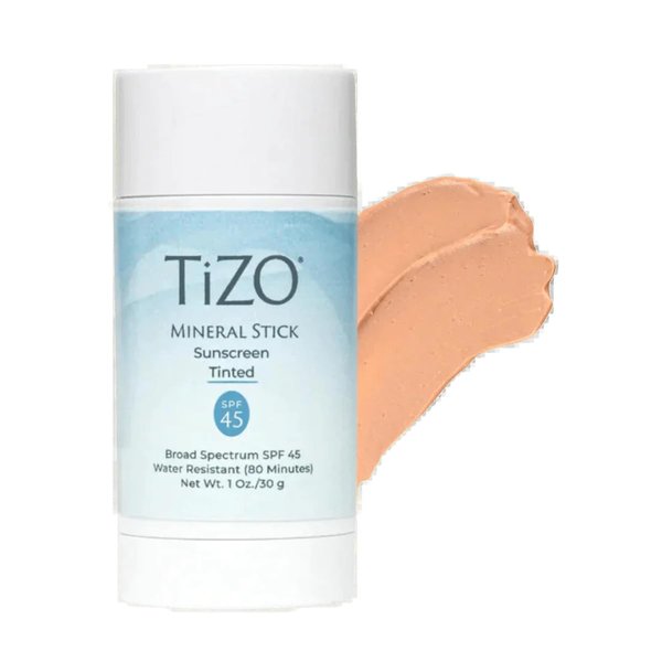 TiZO Mineral Stick Tinted SPF 45 | Water Resistant (80 minutes) | Broad Spectrum Sunscreen | UVA/UVB Protection | Invisible to Sheer Finish | Easy On-the-Go Application | 1 oz / 30 g